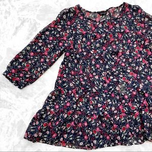 TOPSHOP Floral Sheer Frock Tunic